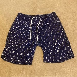 Polo Ralph Lauren blue sailboat drawstring shorts